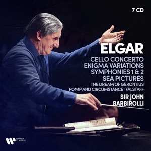 7CD/Zestaw pudełkowy Sir Edward Elgar: Cello Concerto, Enigma Variations, Symphonies 1 & 2, Sea Pictures