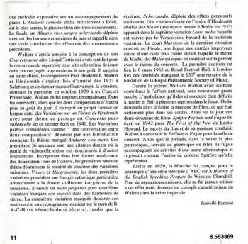 CD Sir William Walton: Spitfire Prelude And Fugue • Sinfonia Concertante • Hindemith Variations