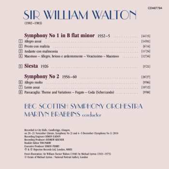 CD Sir William Walton: Symphonies