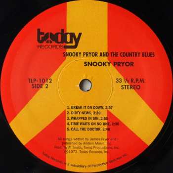 LP Snooky Pryor: And The Country Blues