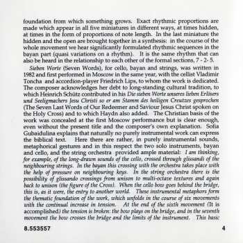 CD Sofia Gubaidulina: Seven Words • Silenzio • In Croce