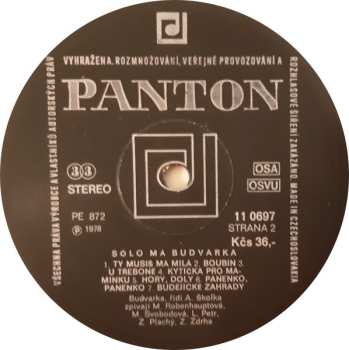 LP Budvarka: Sólo Má Budvarka