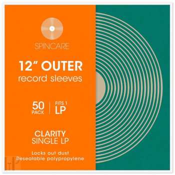 Technologia audio Spincare Clarity 12 Inch Single Lp Resealable Outer Record Sleeves