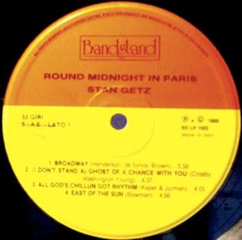 CD Stan Getz: 'Round Midnight In Paris 