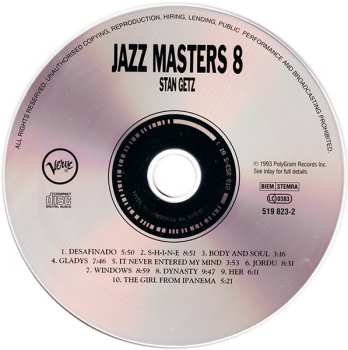 CD Stan Getz: Verve Jazz Masters 8