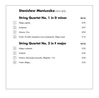 CD Stanisław Moniuszko: String Quartets 1 & 2; Piano Quintet Op. 34