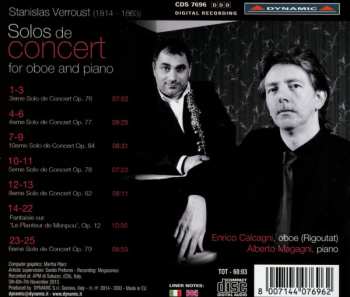CD Enrico Calcagni: Solos De Concert For Oboe And Piano