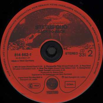 LP Status Quo: Back To Back