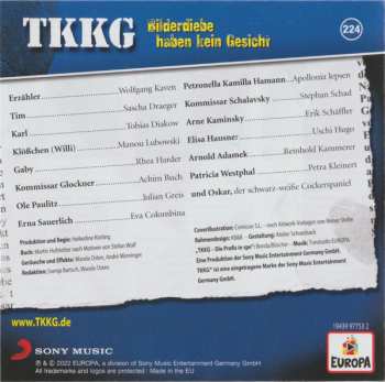CD Stefan Wolf: TKKG 224 - Bilderdiebe Haben Kein Gesicht