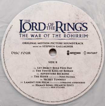 4LP Stephen Gallagher: The Lord Of The Rings: The War Of The Rohirrim (Original Motion Picture Soundtrack) CLR