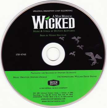 CD Stephen Schwartz: Wicked (Original Broadway Cast Recording)