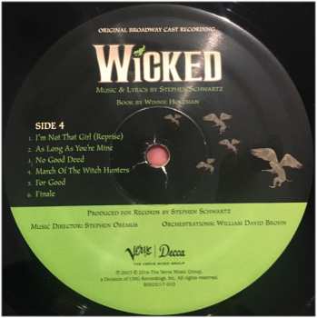 2LP Stephen Schwartz: Wicked (Original Broadway Cast Recording)