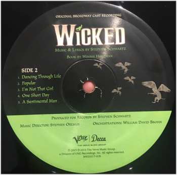 2LP Stephen Schwartz: Wicked (Original Broadway Cast Recording)