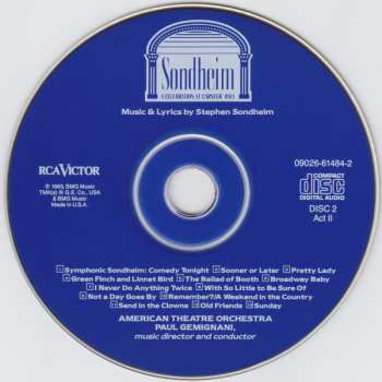 2CD Stephen Sondheim: A Celebration At Carnegie Hall