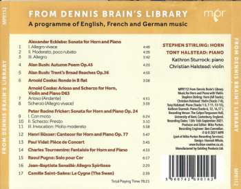 CD Anthony Halstead: From Dennis Brain's Library - A Programme Of English, French And Geman Music