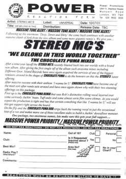 LP Stereo MC's: We Belong In This World Together