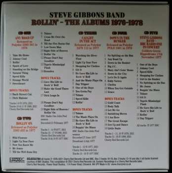 5CD/Zestaw pudełkowy Steve Gibbons Band: Rollin'  (The Albums 1976-1978)