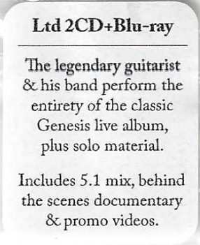 2CD/Blu-ray Steve Hackett: Genesis Revisited Live: Seconds Out & More LTD
