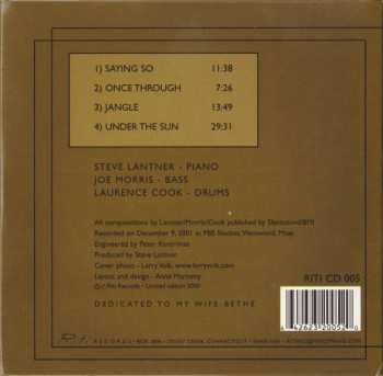 CD Steve Lantner Trio: Saying So