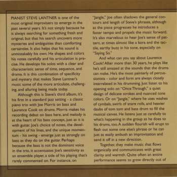 CD Steve Lantner Trio: Saying So