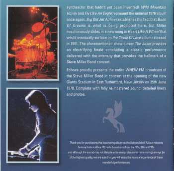 CD Steve Miller Band: Giants Stadium, East Rutherford NJ, 25-06-78