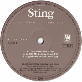 2LP Sting: ...Nothing Like The Sun