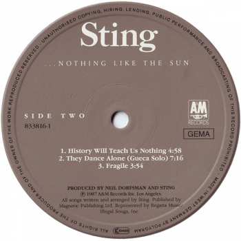 2LP Sting: ...Nothing Like The Sun