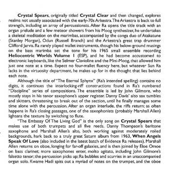 2CD Sun Ra: The Great Lost Sun Ra Albums (Cymbals & Crystal Spears)