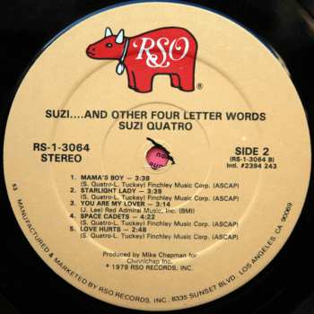 LP Suzi Quatro: Suzi... And Other Four Letter Words