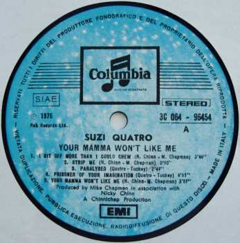 LP Suzi Quatro: Your Mamma Won't Like Me