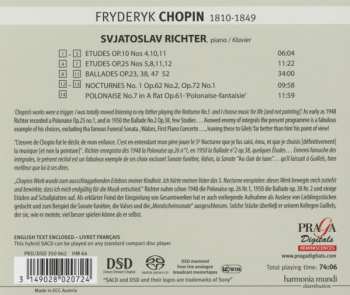 SACD Frédéric Chopin: Etudes Op.10 nos 4,10,11 • Op.25 nos 5,8,11,12 • Ballades Opp.23,38,47,62 • Nocturnes Op.62/2, Op.72/1, Polonaise-Fantaisie Op.61 LTD