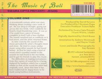 CD Swara Cipta Priyanti: Jegog (The Music Of Bali - Volume One)