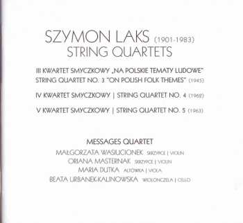 CD Szymon Laks: String Quartets