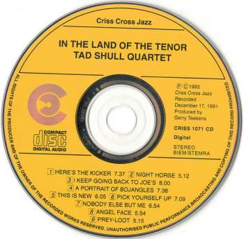 CD Tad Shull Quartet: In The Land Of The Tenor
