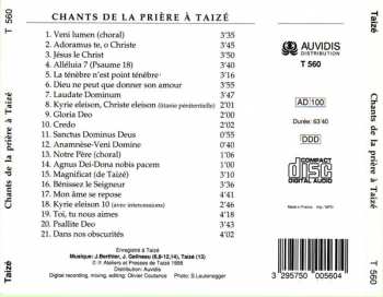CD Taizé: Chants De La Prière A Taizé
