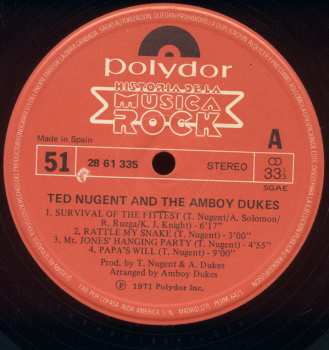 LP Ted Nugent: Ted Nugent And The Amboy Dukes LTD