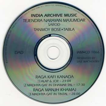 CD Tejendra Majumdar: Raga Kafi Kanada