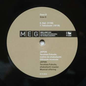 2LP Teruhisa Fukuda: Japon (Teruhisa Fukuda, Maître De Shakuhachi. Offrande Musicale) / Japan (Teruhisa Fukuda, Shakuhachi Master. Musical Offering)