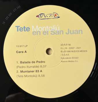 2LP Tete Montoliu: En El San Juan