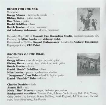 CD The Allman Brothers Band: Reach For The Sky / Brothers Of The Road