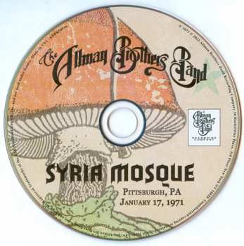 CD The Allman Brothers Band: Syria Mosque Pittsburgh, PA January 17, 1971