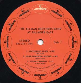 2LP The Allman Brothers Band: The Allman Brothers Band At Fillmore East