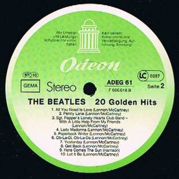 LP The Beatles: 20 Golden Hits