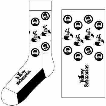 Merch The Beatles: Kotníkové Ponožky Band & Meanies Monochrome  42 - 47