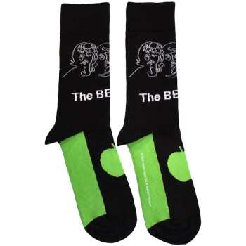 Merch The Beatles: The Beatles Unisex Ankle Socks: White Album Faces Outlines & Apple