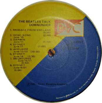LP The Beatles: Talk Downunder