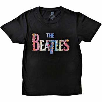 Merch The Beatles: Koszulka Floral Logo The Beatles