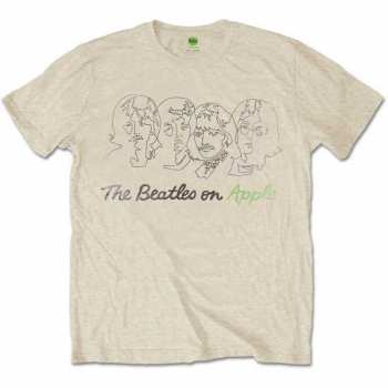 Merch The Beatles: Koszulka Outline Faces On Apple 