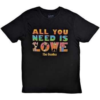 Merch The Beatles: Koszulka Yellow Submarine All You Need Is Love Stacked
