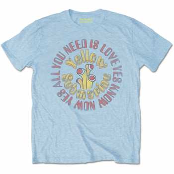 Merch The Beatles: Tričko Yellow Submarine Aynil Circle Vintage  M